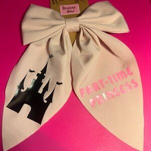 Part time princess castle hair bow